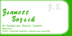 zsanett bozsik business card